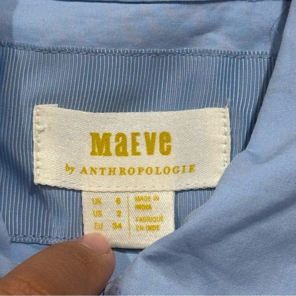 Maeve Anthropologie Size 2 Asymmetrical Sleeveless Shirt Dress Wedding Party NWT - Picture 4 of 8